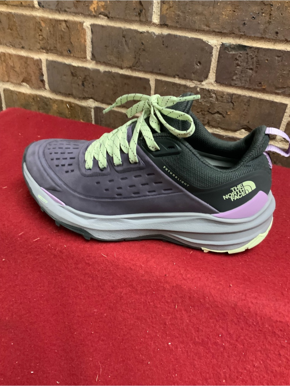 The North Face Women's Purple Trail Sneaker with Mint Laces